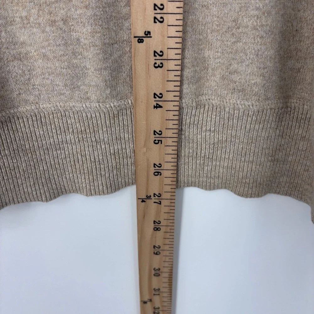 Polo Ralph Lauren Cotton Crewneck Sweater Mens Medium Tan Heather Pony Pullover